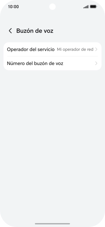 Pulsa Número del buzón de voz. Pulsa Número del buzón de voz.