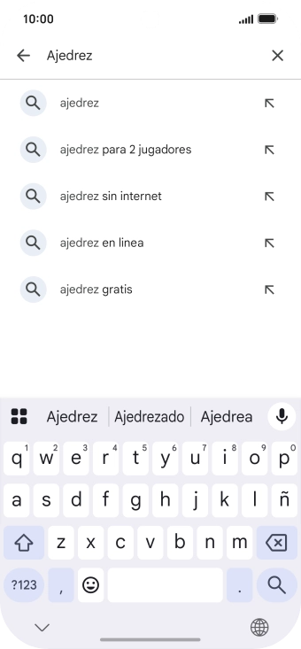 Introduce el nombre del tema o de la app y pulsa el icono de búsqueda. Introduce el nombre del tema o de la app y pulsa el icono de búsqueda.