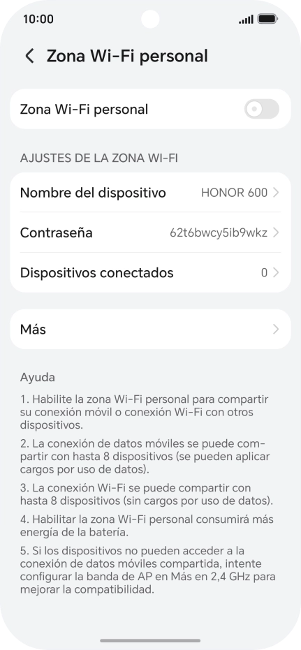 Pulsa Nombre del dispositivo e introduce el nombre deseado de la conexión wifi Pulsa Nombre del dispositivo e introduce el nombre deseado de la conexión wifi
