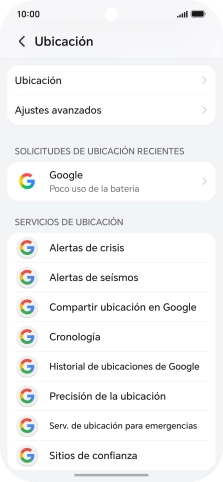 Pulsa Ubicación.