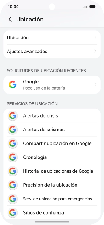 Pulsa Ubicación.