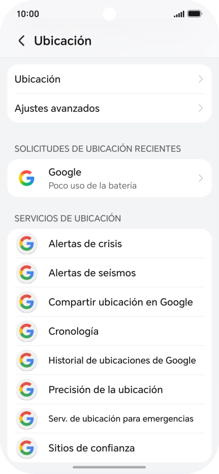 Pulsa Ubicación.