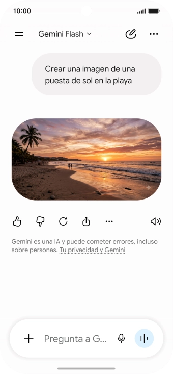 También puedes pedir a Gemini que genere una fotografía partiendo de tu descripción.