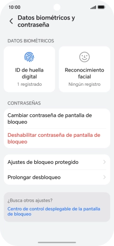 Pulsa Deshabilitar contraseña de pantalla de bloqueo e introduce el código de seguridad extra que has creado anteriormente. Pulsa Deshabilitar contraseña de pantalla de bloqueo e introduce el código de seguridad extra que has creado anteriormente.