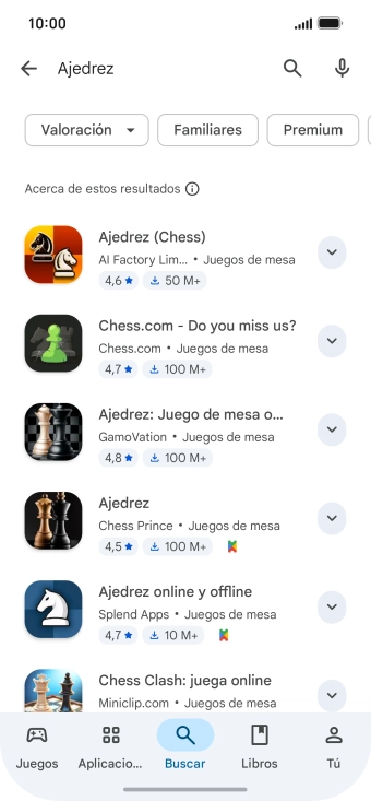 Pulsa la app deseada. Pulsa la app deseada.