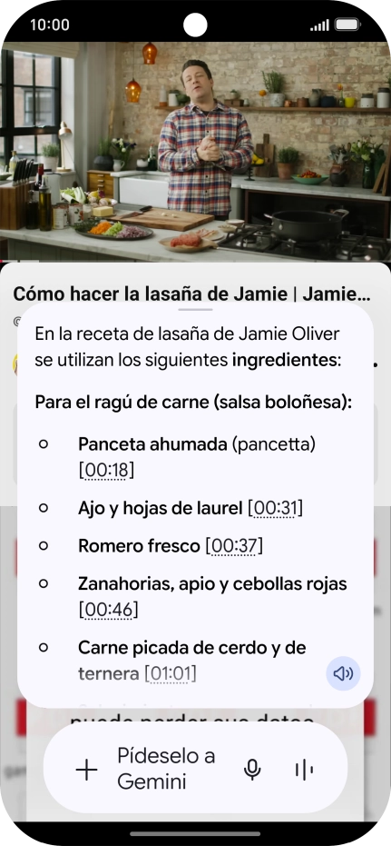 La respuesta de Gemini a tu pregunta se visualiza ahora en la pantalla.