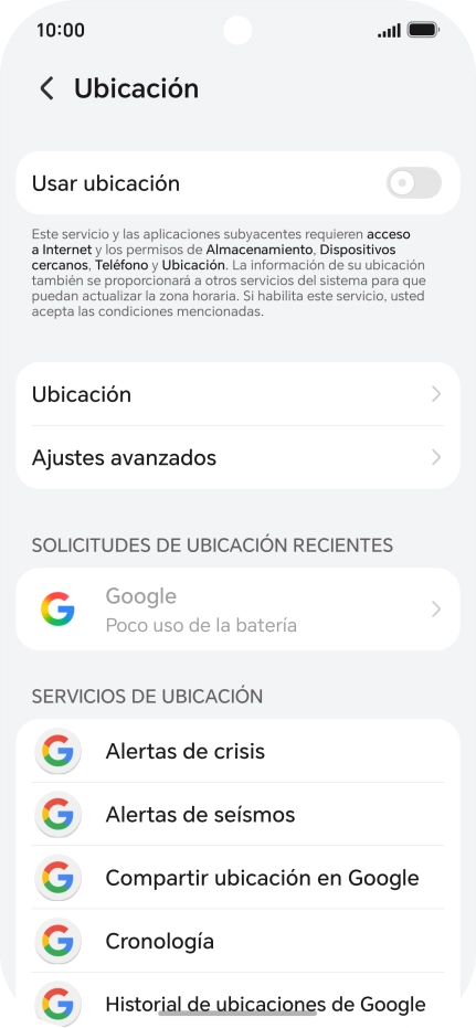 Pulsa el indicador junto a 