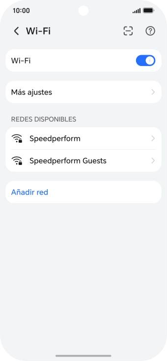 Pulsa la red wifi deseada.