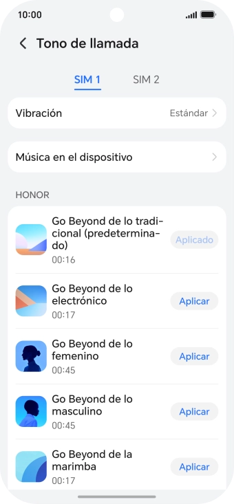 Pulsa Aplicar para escucharlos.