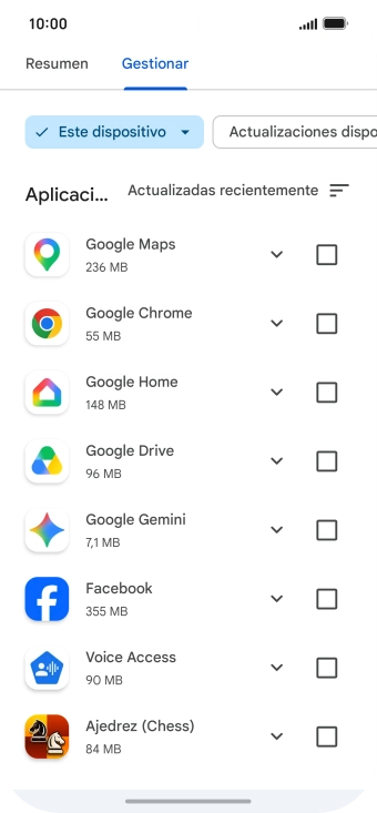 Pulsa la app deseada. Pulsa la app deseada.