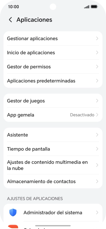 Pulsa Gestionar aplicaciones. Pulsa Gestionar aplicaciones.