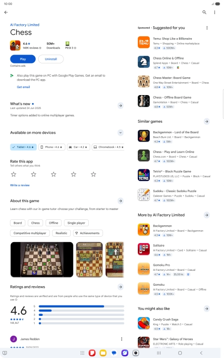 Press Uninstall.