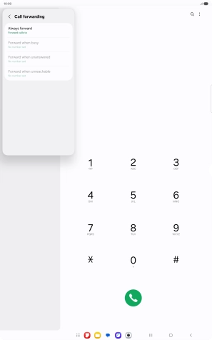 Press the required divert type. Press the required divert type.