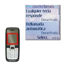 Vaya a Rellamada automática y pulse la tecla de navegación.