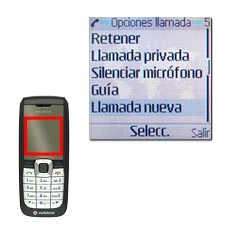 Vaya a Llamada nueva y pulse la tecla de navegación.