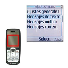 Vaya a Mensajes de texto y pulse la tecla de navegación.