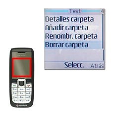 Vaya a Borrar carpeta y pulse la tecla de navegación.