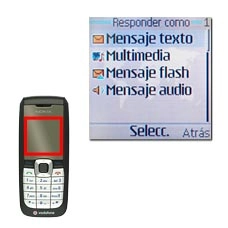 Elija Mensaje texto y pulse la tecla de navegación.