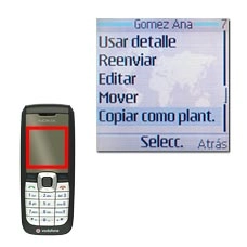 Vaya a Copiar como plant. y pulse la tecla de navegación.