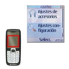 Vaya a Ajustes configuración y pulse la tecla de navegación.