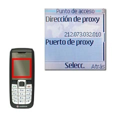 Vaya a Puerto de proxy y pulse la tecla de navegación.