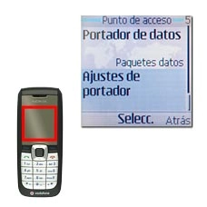 Vaya a Ajustes de portador y pulse la tecla de navegación.