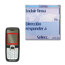 Vaya a Dirección responder a y pulse la tecla de navegación.