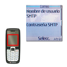 Vaya a Contraseña SMTP y pulse la tecla de navegación.