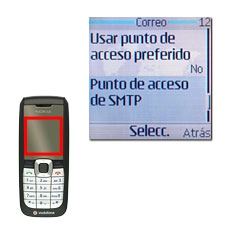 Vaya a Punto de acceso de SMTP y pulse la tecla de navegación.