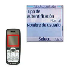 Vaya a Nombre de usuario y pulse la tecla de navegación.