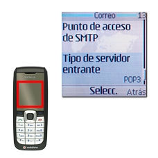 Vaya a Tipo de servidor entrante y pulse la tecla de navegación.