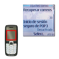 Vaya a Inicio de sesión seguro de POP3 y pulse la tecla de navegación.