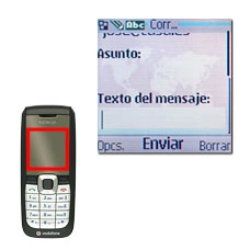 Vaya a Texto del mensaje y pulse la tecla de navegación.Escriba el texto.