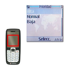 Elija Alta, Normal o Baja y pulse la tecla de navegación.