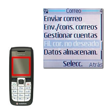 Vaya a Fil. cor. no deseado y pulse la tecla de navegación.