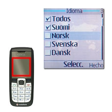 Cuando la casilla a la izquierda del idioma está marcada con una V, el idioma está seleccionado.