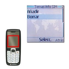 Si desea borrar un tema:Elija Borrar y pulse la tecla de navegación.