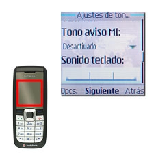 Vaya a Sonido teclado y pulse la tecla de navegación.