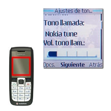 Vaya a Vol. tono llam. y pulse la tecla de navegación.