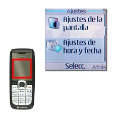 Vaya a Ajustes de hora y fecha y pulse la tecla de navegación.