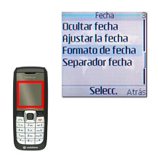 Vaya a Formato de fecha y pulse la tecla de navegación.