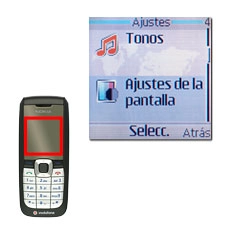 Vaya a Ajustes de la pantalla y pulse la tecla de navegación.