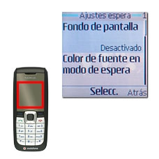 Vaya a Fondo de pantalla y pulse la tecla de navegación.