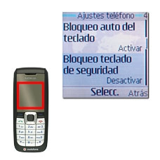 Vaya a Bloqueo teclado de seguridad y pulse la tecla de navegación.