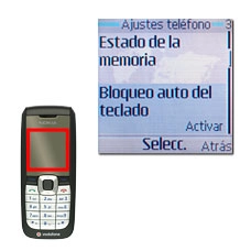 Vaya a Bloqueo auto del teclado y pulse la tecla de navegación.