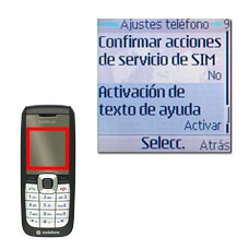 Vaya a Activación de texto de ayuda y pulse la tecla de navegación.