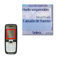 Vaya a Tamaño de fuente y pulse la tecla de navegación.