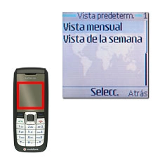 Elija Vista mensual o Vista de la semana y pulse la tecla de navegación.