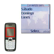 Elija Sábado, Domingo o Lunes y pulse la tecla de navegación.