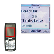 Elija Tipo de alarma y pulse la tecla de navegación.